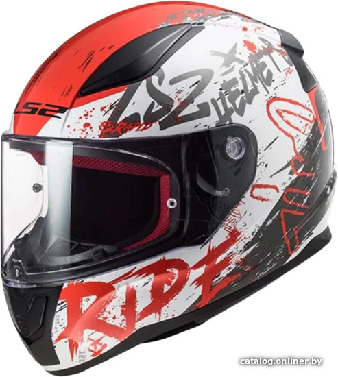 

Мотошлем LS2 FF353 Rapid Naughty (L, white red)