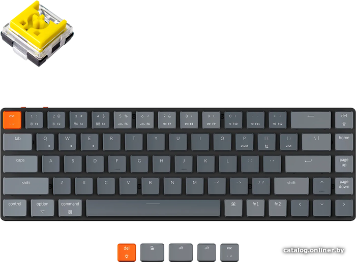 

Клавиатура Keychron K7 RGB K7-E4 (Keychron Low Profile Optical Banana, нет кириллицы)