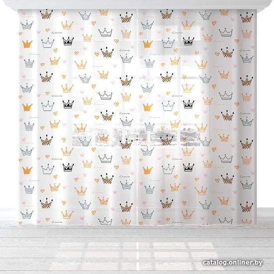 

Комплект гардин Этель Little Queen 5525138 1,45x2,6 м (белый/желтый, 2 шт)