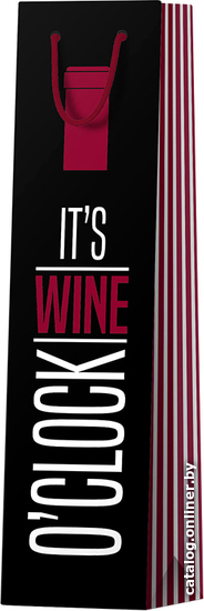 

Пакет подарочный ArtSpace It's wine o'clock ламинированный под бутылку