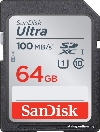 

Карта памяти SanDisk Ultra SDXC SDSDUN4-064G-GN6IN 64GB