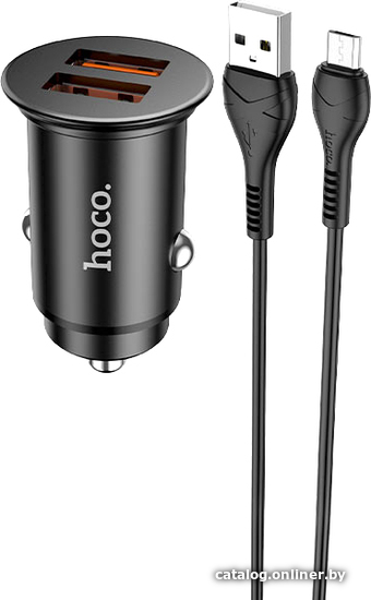 

Автомобильное зарядное Hoco NZ1 microUSB (черный)