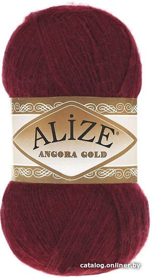 

Пряжа для вязания Alize Angora gold 57 (550 м, бордовый)