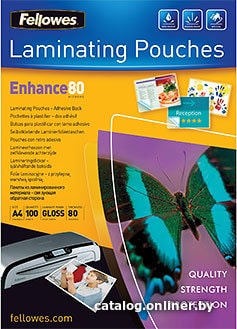 

Пленка для ламинирования Fellowes Lamination Pouches with Adhesive Back А4, 80 мкм, 100 л