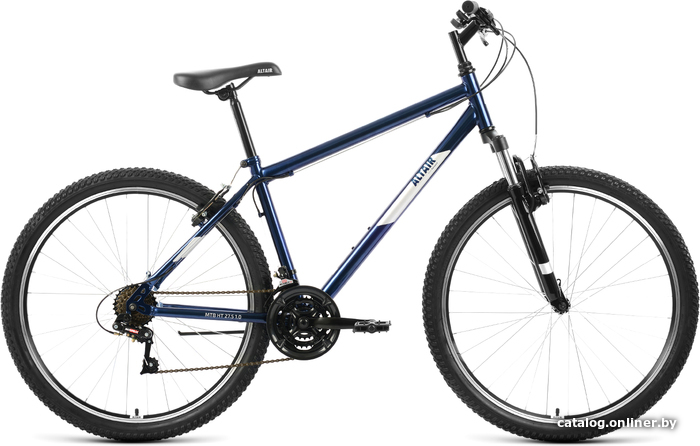 

Велосипед Altair MTB HT 27.5 1.0 р.19 2022 (темно-синий/серебристый)