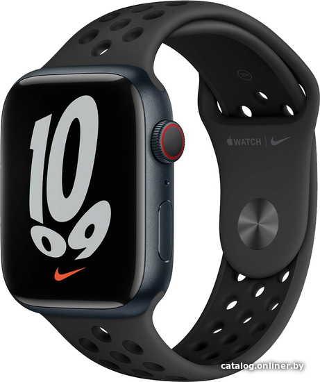 

Умные часы Apple Watch Nike Series 7 LTE 41 мм (темная ночь/черный спортивный)