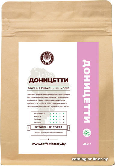 

Кофе Coffee Factory Craft Доницетти молотый 250 г