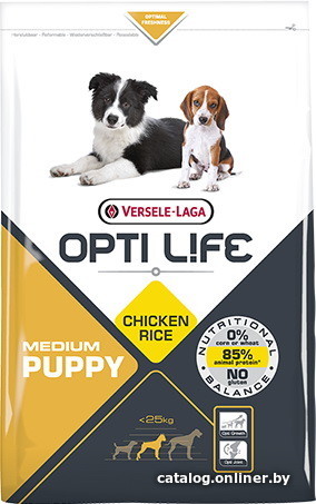 

Сухой корм для собак Versele Laga Opti Life Puppy Medium с курицей и рисом 12.5 кг