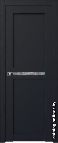 

Межкомнатная дверь ProfilDoors 2.43U 80x200 (черный матовый/стекло дождь белый)