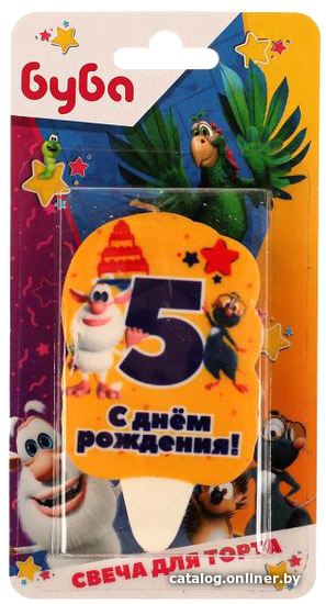 

Свеча для торта Чудо праздник Буба Цифра 5 CC-81084-05-BB