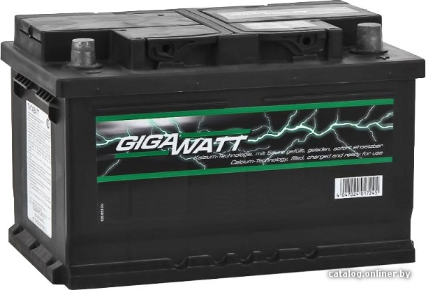 

Автомобильный аккумулятор GIGAWATT R низкий (83 А·ч)