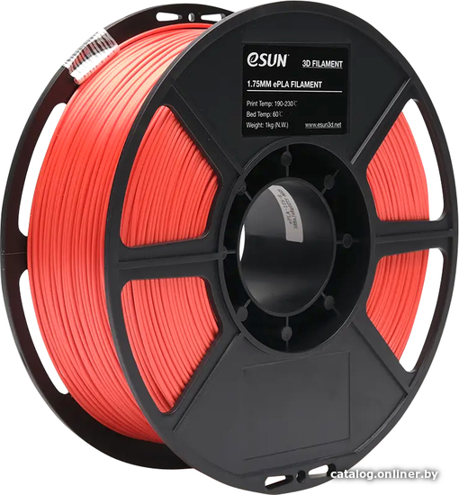 

Пластик eSUN ePLA-Gloss 1.75 мм 1000 г (красный)
