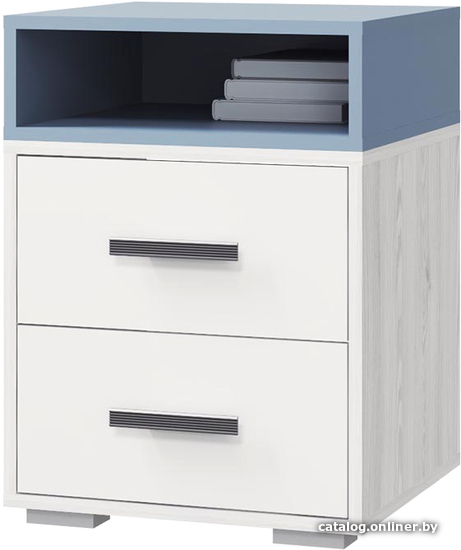 

Тумба MLK Стич 45.1x43x61.1 (анкор светлый/белый/серо-голубой)