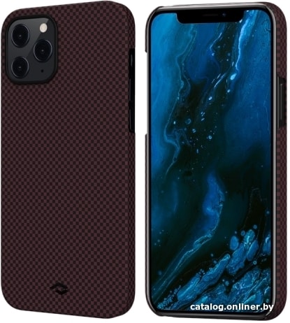 

Чехол для телефона Pitaka MagEZ для iPhone 12 Pro Max (plain, черный/красный)