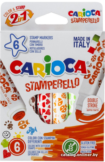 

Фломастер-штамп Carioca Stamp Markers 42279 (6 цветов)