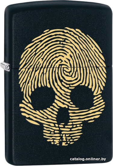

Зажигалка Zippo Skull Thumbprint Black Matte 78645