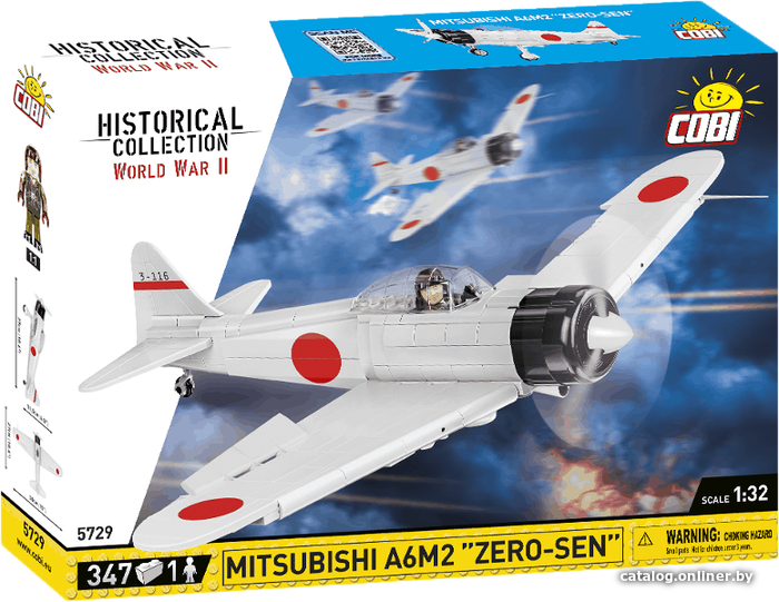 

Конструктор Cobi World War II 5729 Mitsubishi A6M2 Zero-Sen