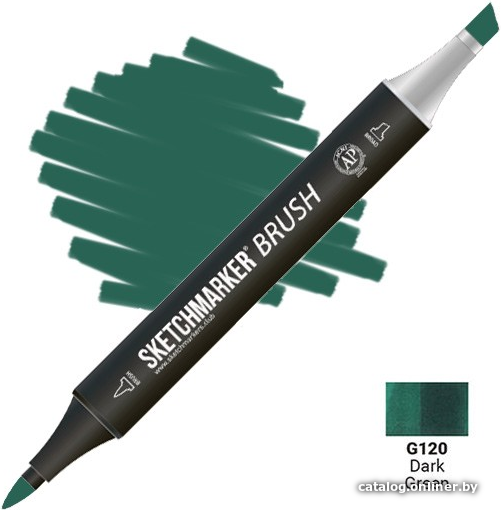 

Маркер художественный Sketchmarker Brush Двусторонний G120 SMB-G120 (темно-зеленый)