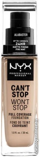 

Тональная основа NYX Professional Makeup Can`t Stop Won`t Stop (02 Alabaster) 30 мл
