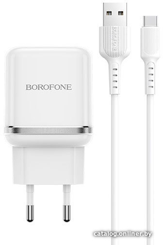 

Сетевое зарядное Borofone BA36A USB Type-C (белый)