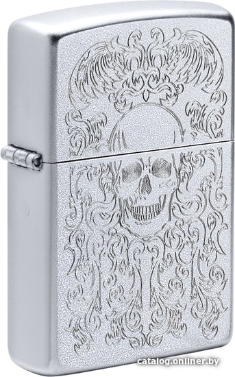 

Зажигалка Zippo Satin Chrome Skull Design 49571