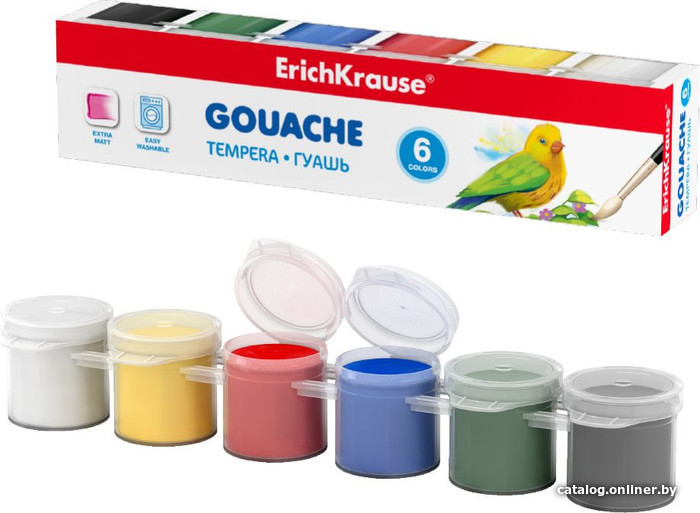 

Гуашь Erich Krause 56003 (6 цв.)