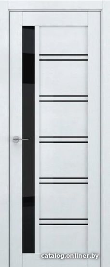 

Межкомнатная дверь Юркас Deform V6 60x200 (скай вуд/стекло lacobel черный лак)