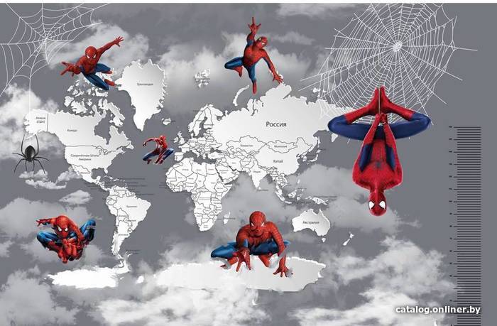 

Фотообои Citydecor Superhero Spiderman 5 с защитным покрытием карта и ростомер, 400x260