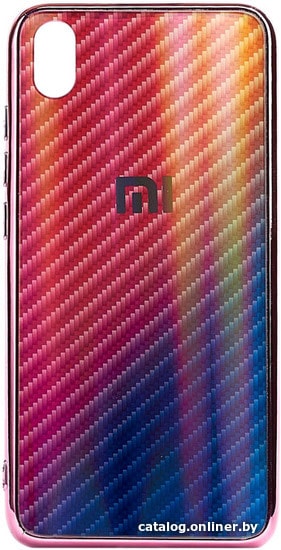 

Чехол для телефона EXPERTS Aurora Glass для Xiaomi Redmi 7A с LOGO (розовый)