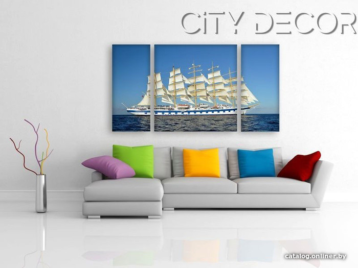 

Модульная картина Citydecor Море/Водопады 6.30 60x118 см