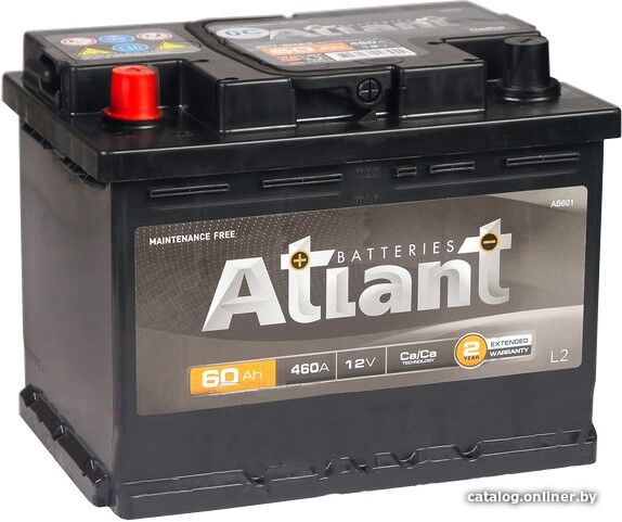 

Автомобильный аккумулятор Atlant Black L+ (60 А·ч)