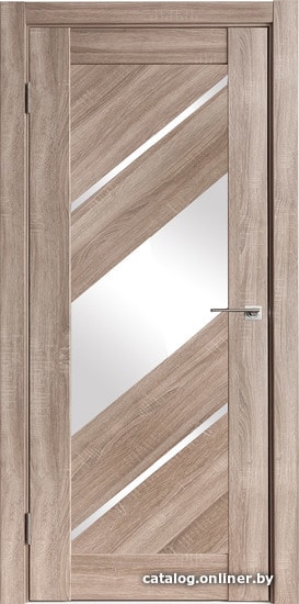 

Межкомнатная дверь IstokDoors Диагональ-3 ДЧ 70x200 (спил седой/светлое стекло)
