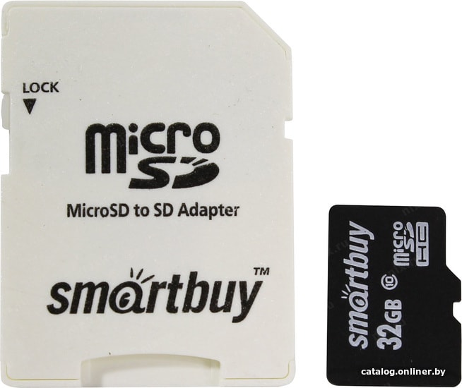 Карта памяти smartbuy microsd 32gb class 10 sb32gbsdcl10 01 адаптер