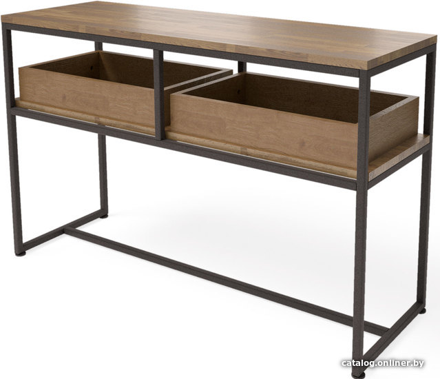 

Консольный стол Millwood Пекин 2 180x40 (темный шпон/черный)