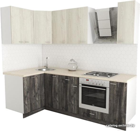 

Готовая кухня Хоум Лайн Луиза Люкс 1200x2400 угловой (сосна пасадена/сосна касцина)