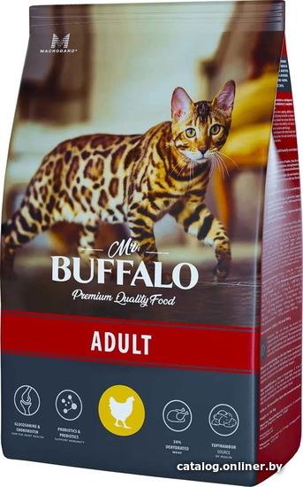 

Сухой корм для кошек Mr.Buffalo Adult с курицей 10 кг