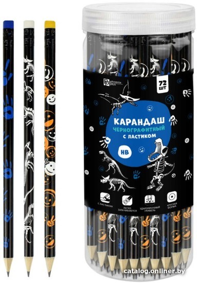 

Простой карандаш Феникс+ Отпечатки, смайлики, динозавры 57943 (1 шт)