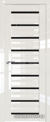 

Межкомнатная дверь ProfilDoors 76L 80x200 (магнолия люкс, стекло дождь черный)