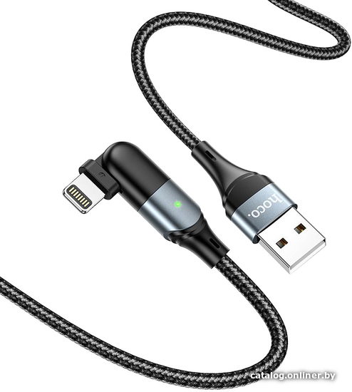 

Кабель Hoco U100 USB Type-A - Lightning (1.2 м, черный)