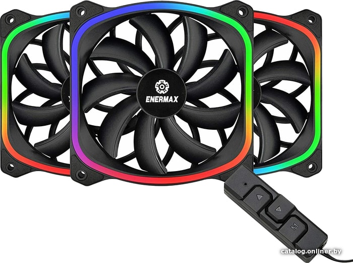 

Набор вентиляторов Enermax SquA RGB (черный) UCSQARGB12P-BP3