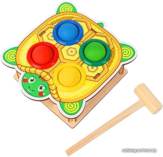 

Молоточек WoodLand Toys Черепаха 4 отверстия 115309