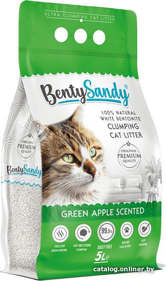 

Наполнитель для туалета BentySandy Green Apple Scented 5 л