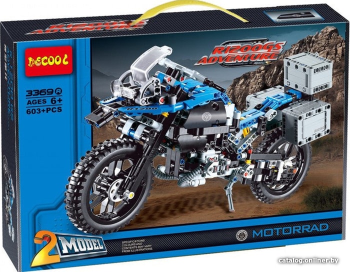 

Конструктор Decool 3369A Приключения на BMW R 1200 GS 2 в 1