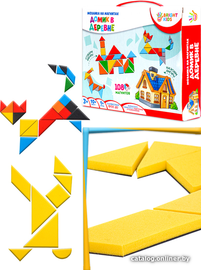 

Мозаика/пазл Bright Kids Мозаика на магнитах. Домик в деревне ИН-2428