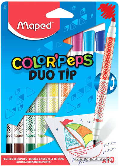 

Фломастеры Maped Duo Tip Color Peps 849010 (10шт)