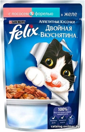

Пресервы Felix Двойная вкуснятина с лососем и форелью 0.085 кг
