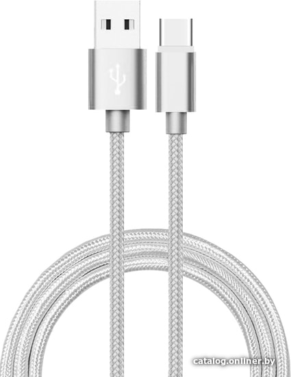 

Кабель Atom USB Type-C 3.1 - USB Type-A 3.0 (1 м, серебристый)