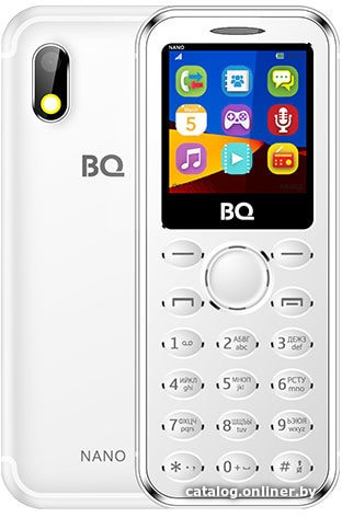 

Кнопочный телефон BQ-Mobile BQ-1411 Nano (серебристый)