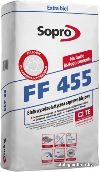 

Клей для светлого мрамора и мозаики Sopro FF 455 (25 кг)
