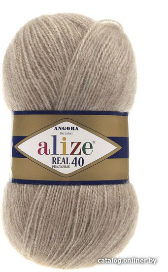 

Пряжа для вязания Alize Angora real 40 152 (480 м, бежевый меланж)